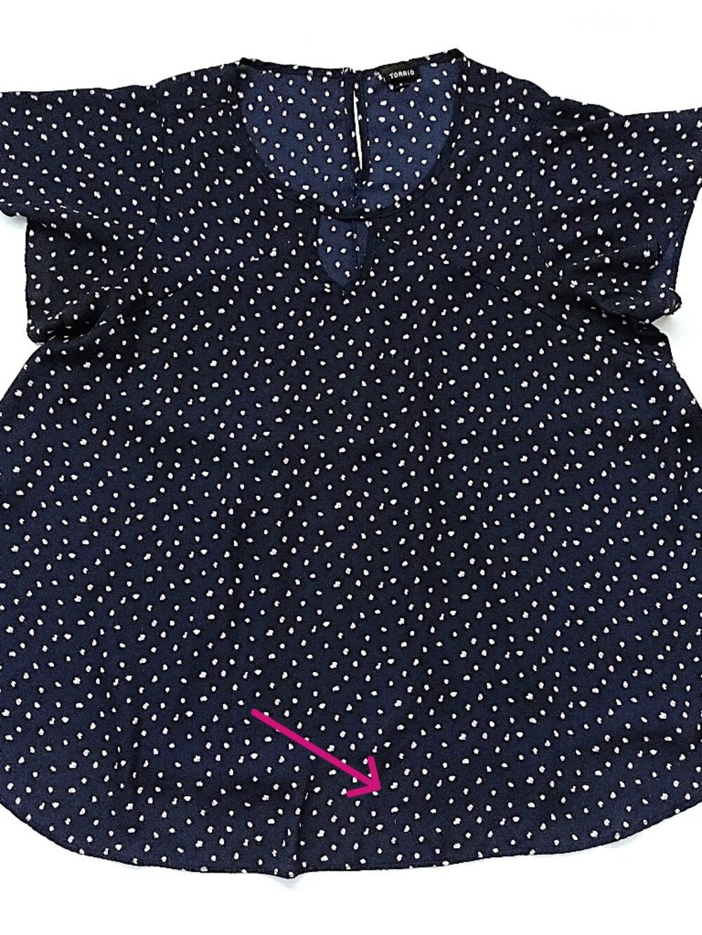 TORRID Double Dot A-Line Blouse. Plus Size 2 - Picture 8 of 9